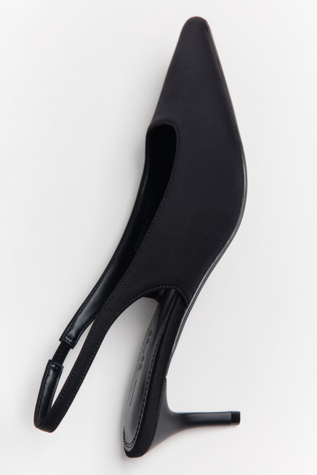 Туфли-лодочки с открытой пяткой - цвет черный - 3