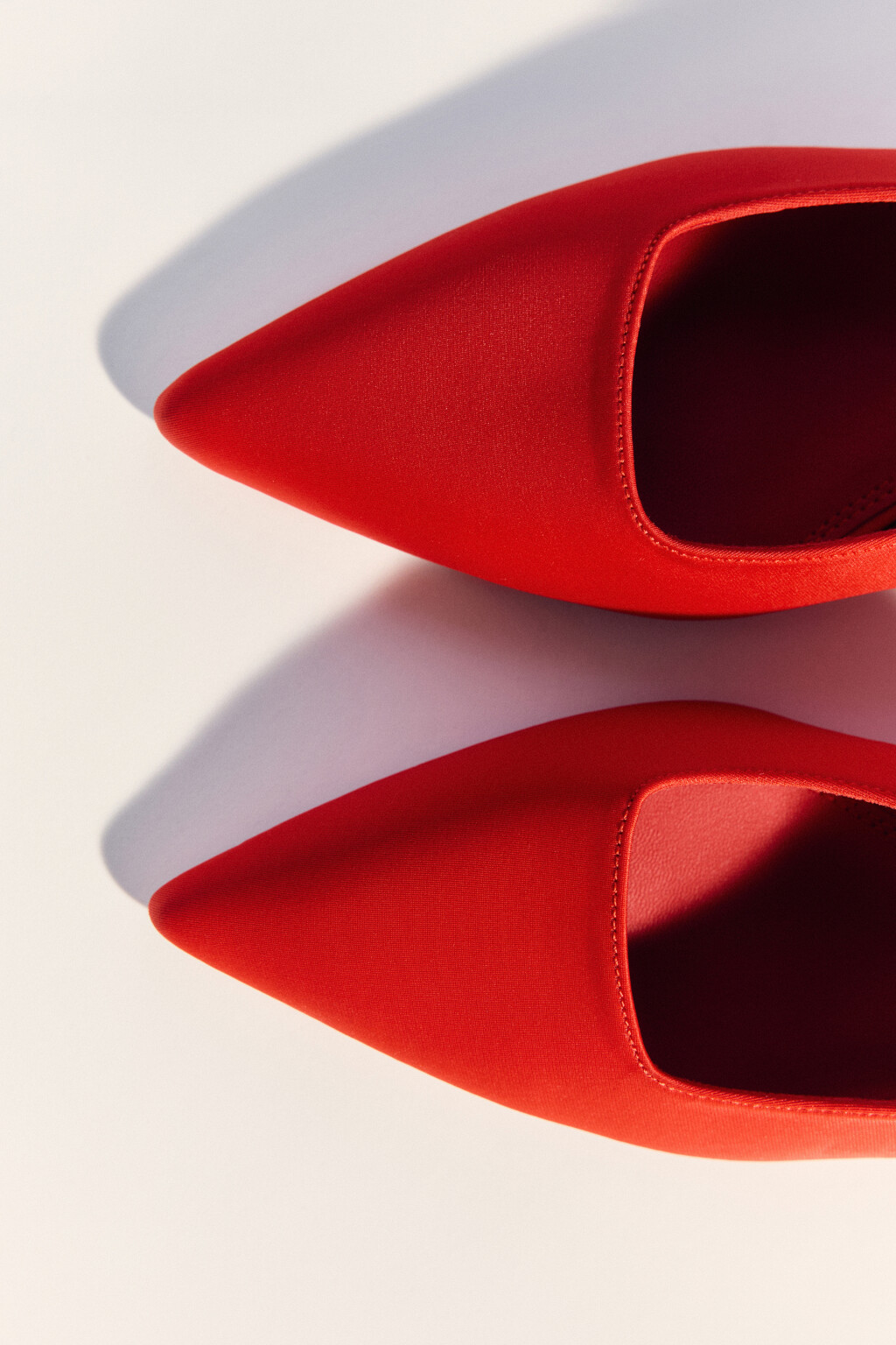 Туфли-лодочки с открытой пяткой - цвет красный - 1