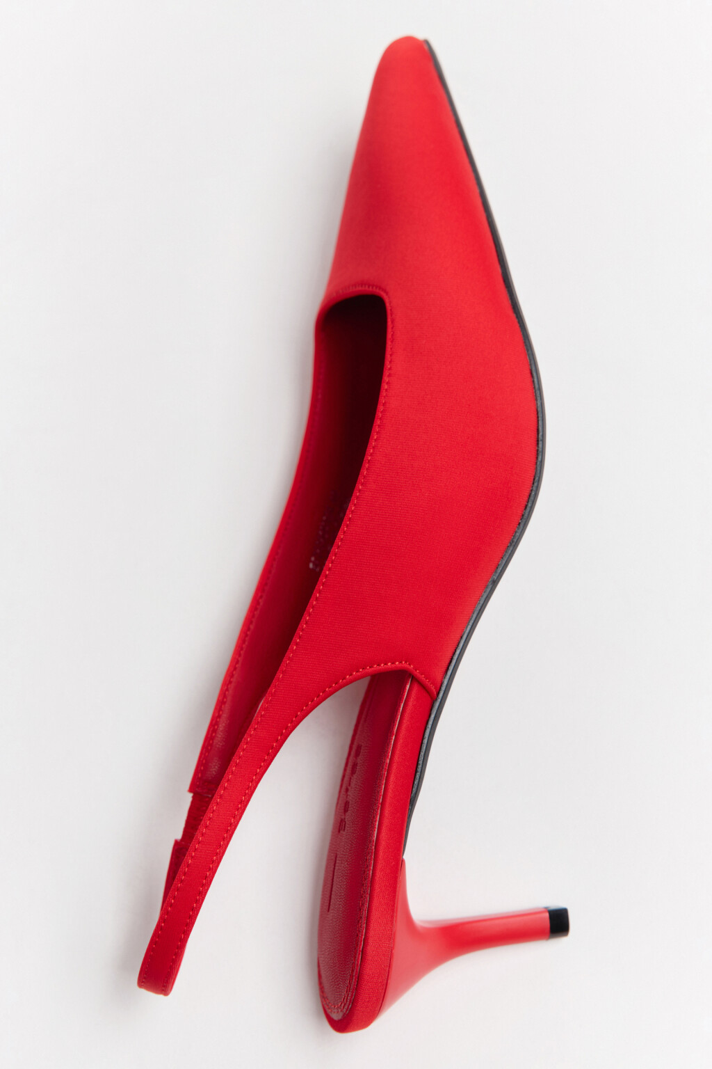 Туфли-лодочки с открытой пяткой - цвет красный - 4