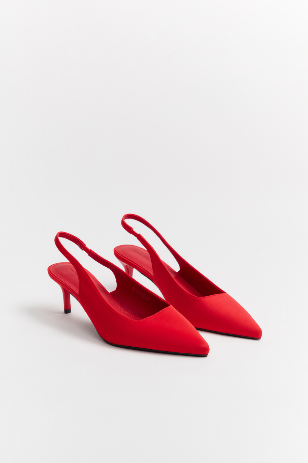 Туфли-лодочки с открытой пяткой - цвет красный - 7