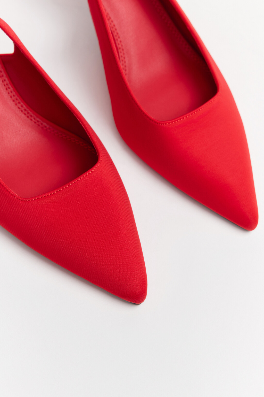 Туфли-лодочки с открытой пяткой - цвет красный - 9