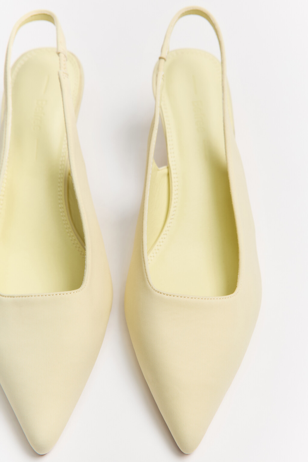 Туфли-лодочки с открытой пяткой - цвет желтый - 4