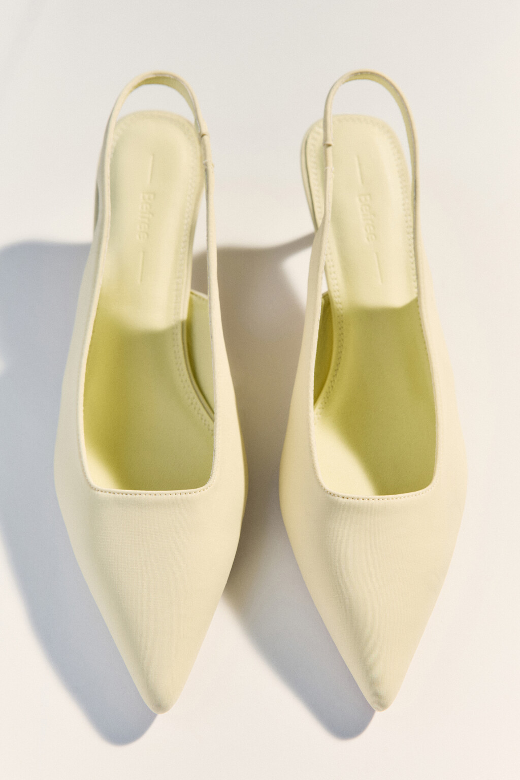 Туфли-лодочки с открытой пяткой - цвет желтый - 2