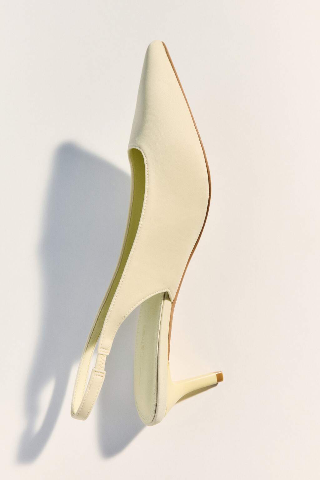 Туфли-лодочки с открытой пяткой - цвет желтый - 1