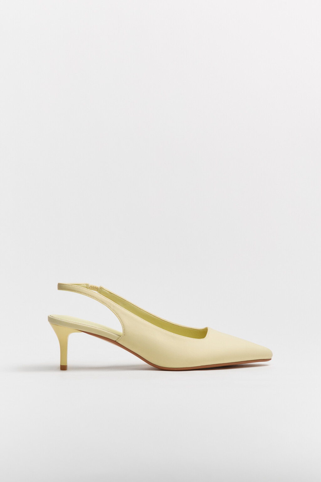 Туфли-лодочки с открытой пяткой - цвет желтый - 6