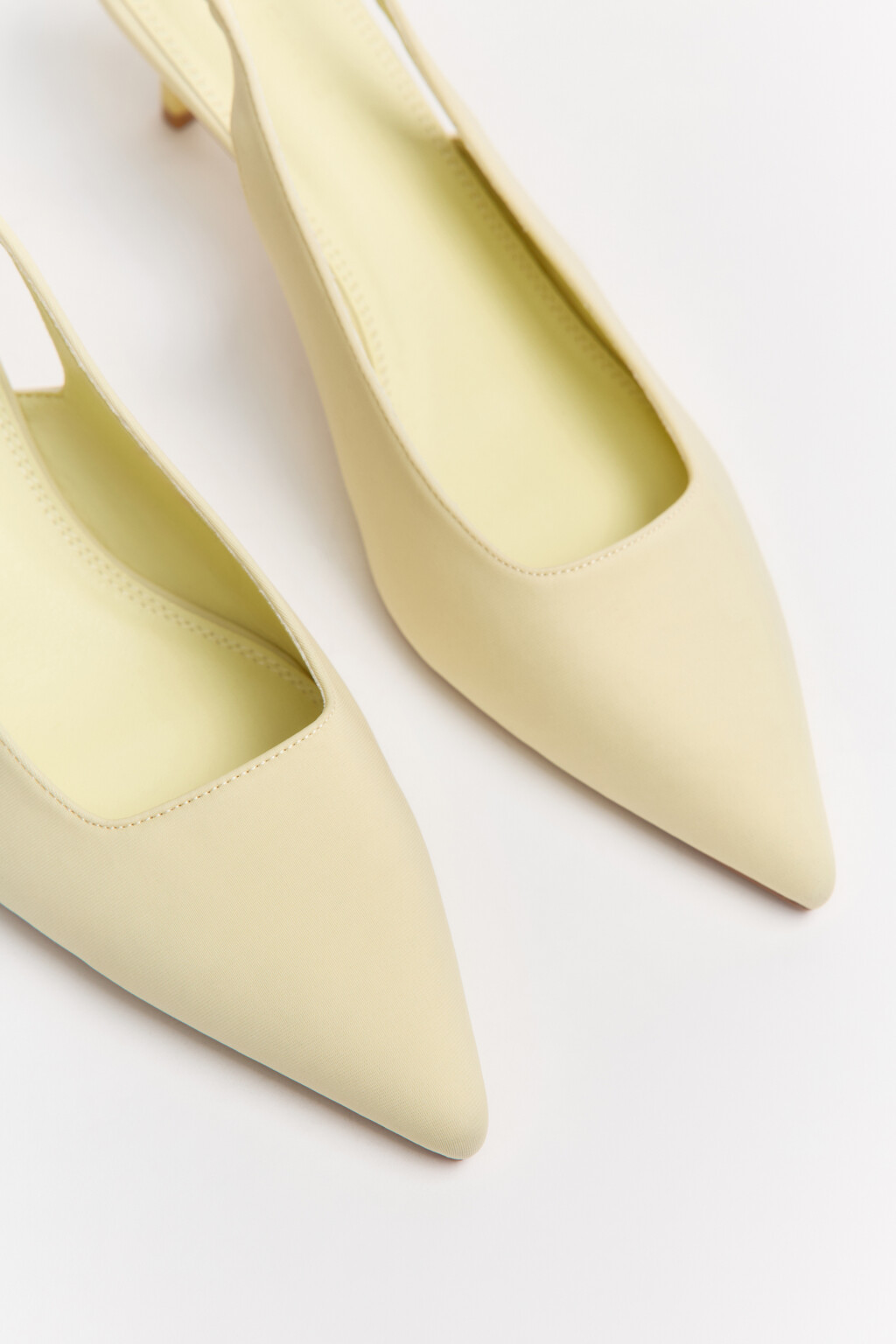 Туфли-лодочки с открытой пяткой - цвет желтый - 10