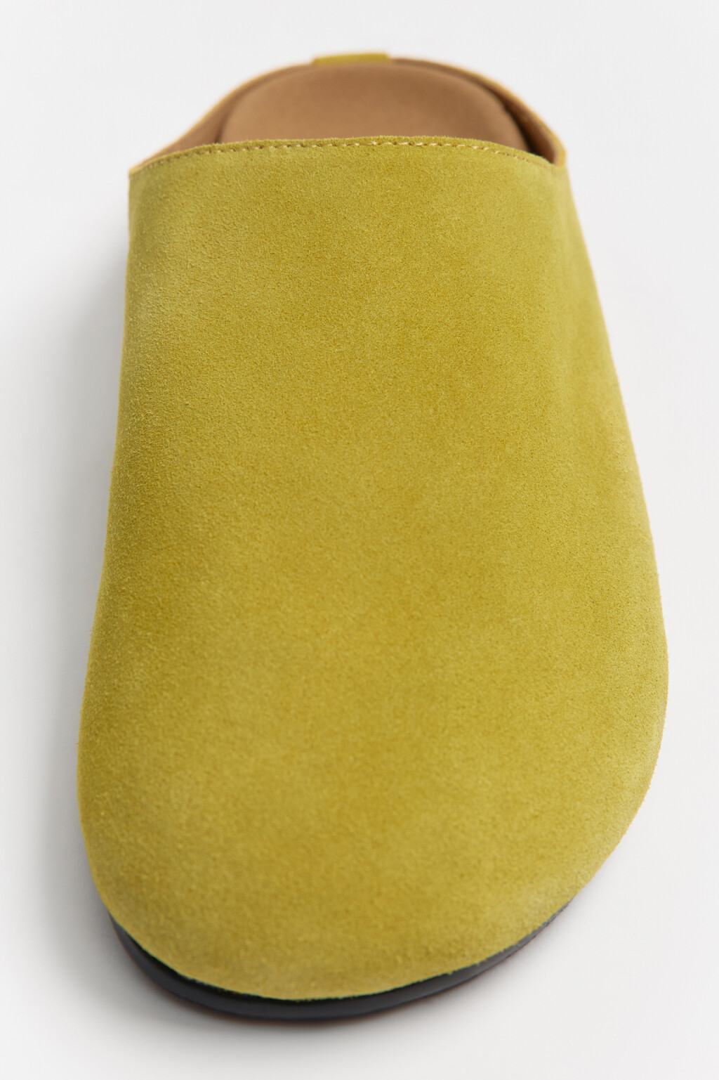 Сабо закрытые замшевые из натуральной кожи - цвет зеленый - 3