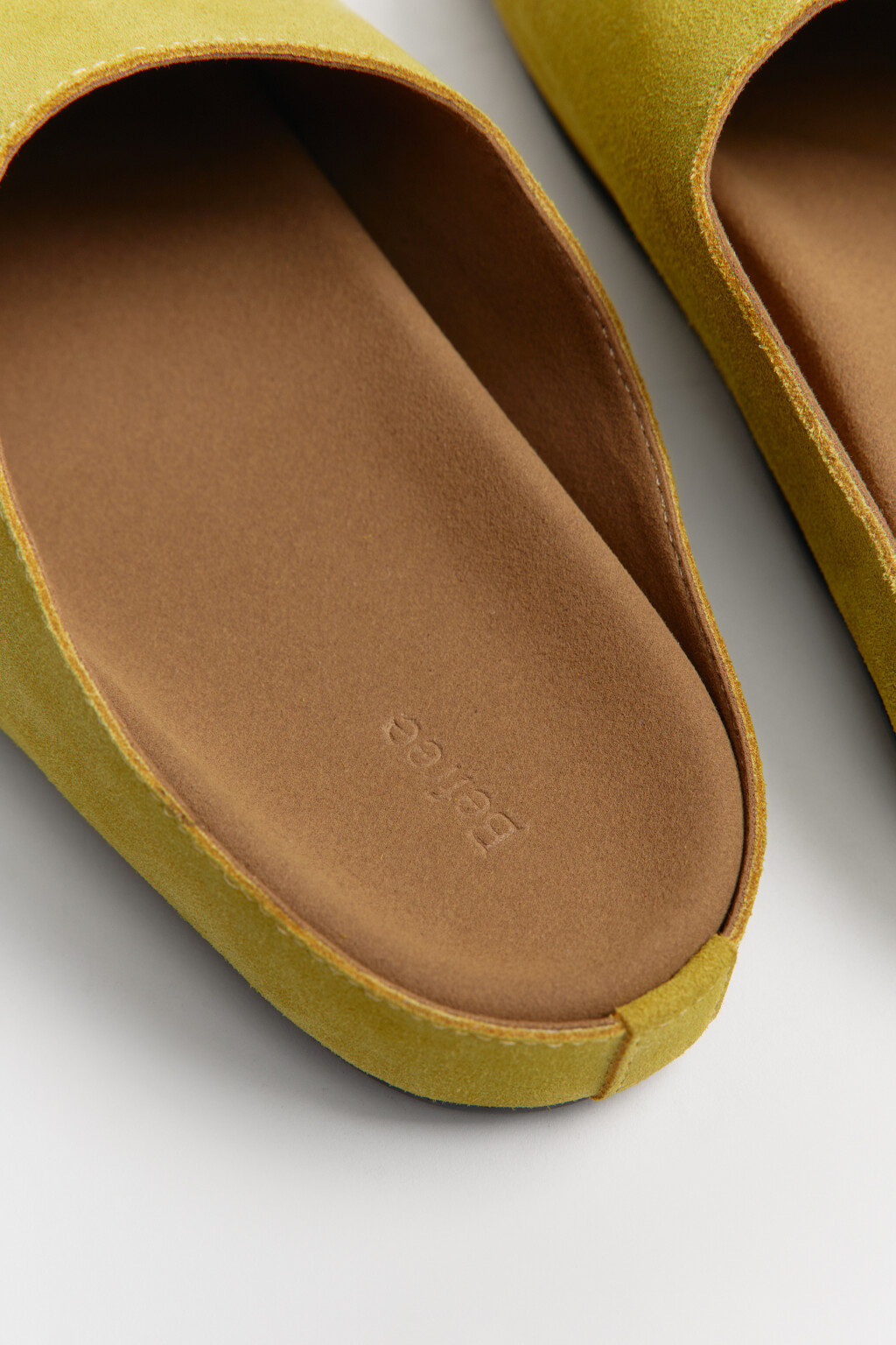 Сабо закрытые замшевые из натуральной кожи - цвет зеленый - 6