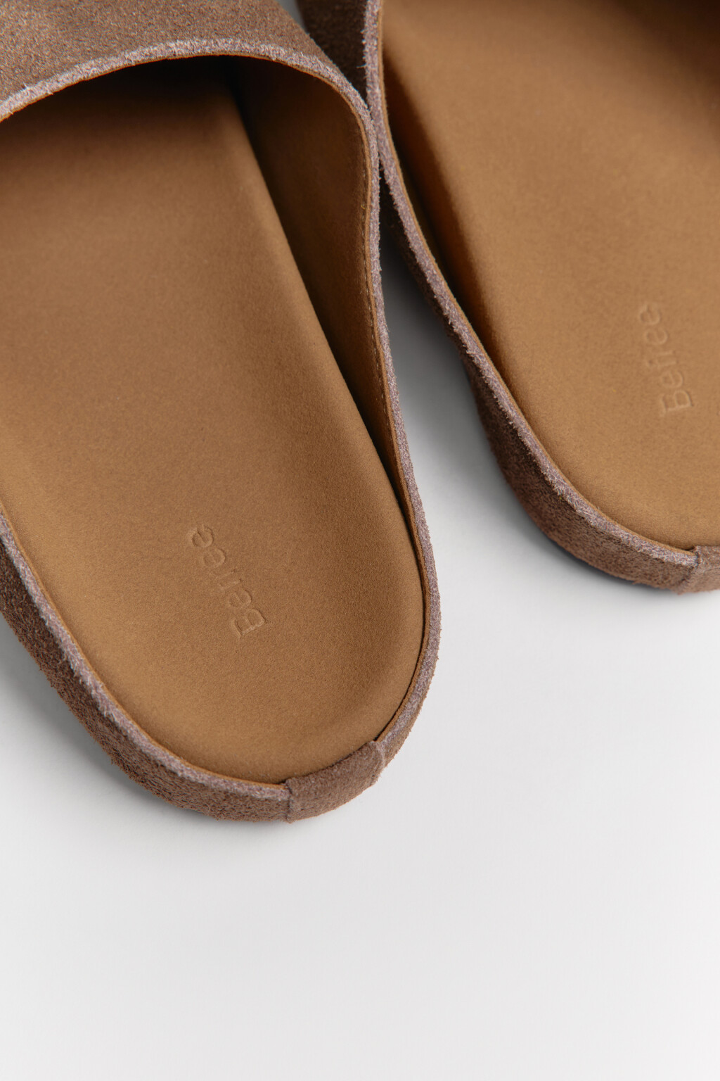 Сабо закрытые замшевые из натуральной кожи - цвет бежевый - 9