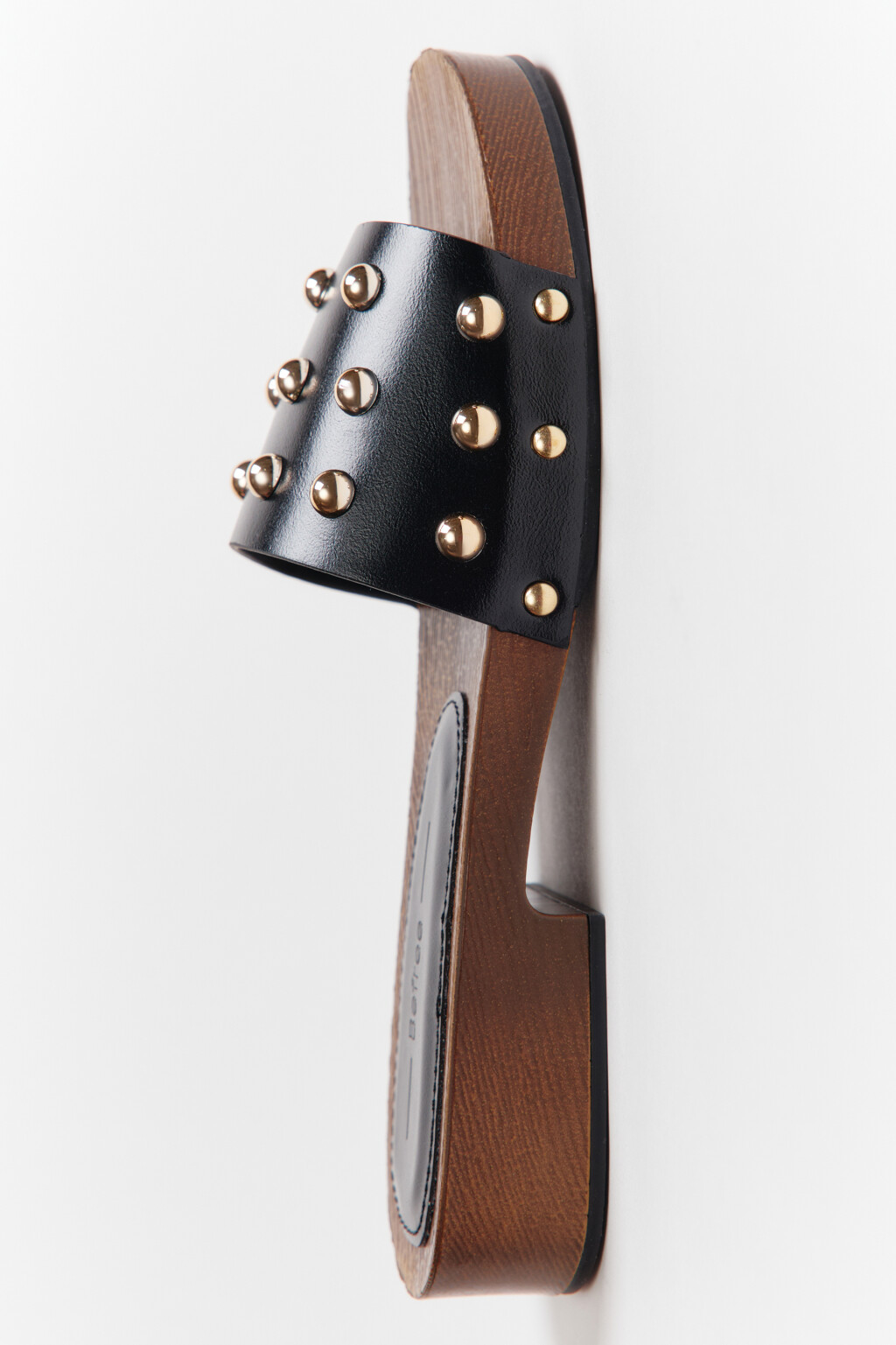 Туфли-мюли с открытым носом и декором из бусин - цвет черный - 2