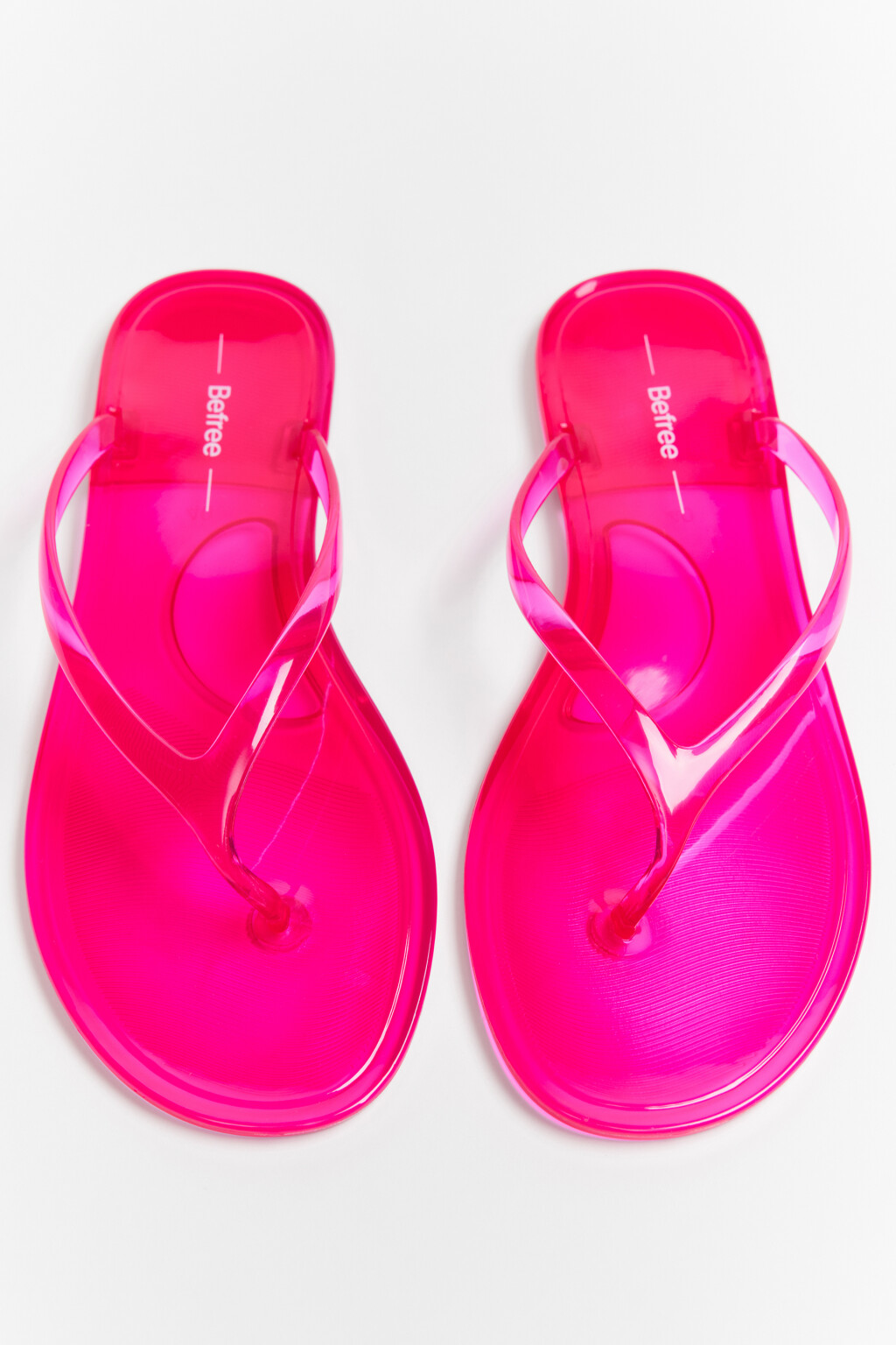 Сабо-вьетнамки глянцевые на плоской подошве - цвет розовый - 2