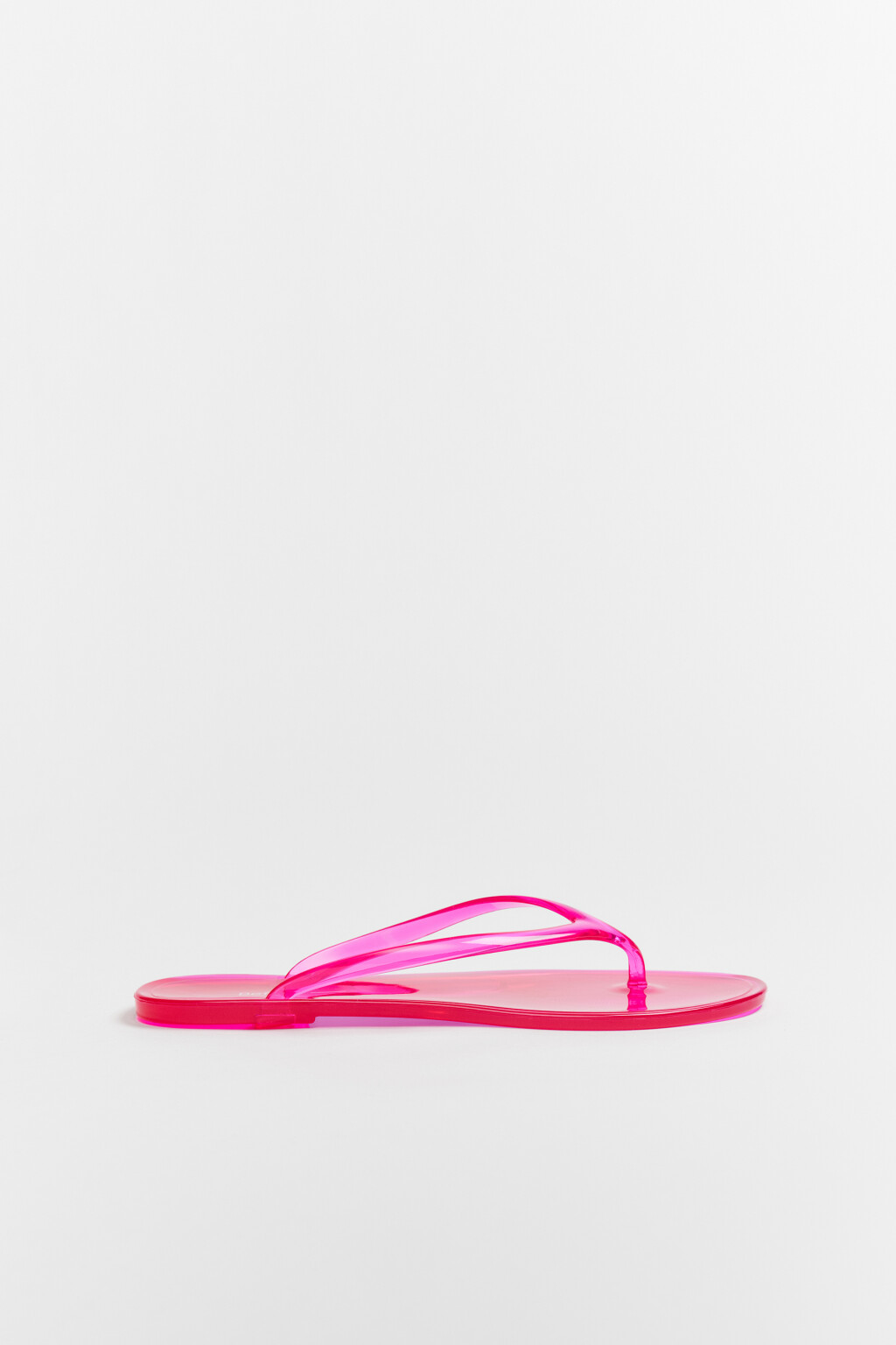 Сабо-вьетнамки глянцевые на плоской подошве - цвет розовый - 1