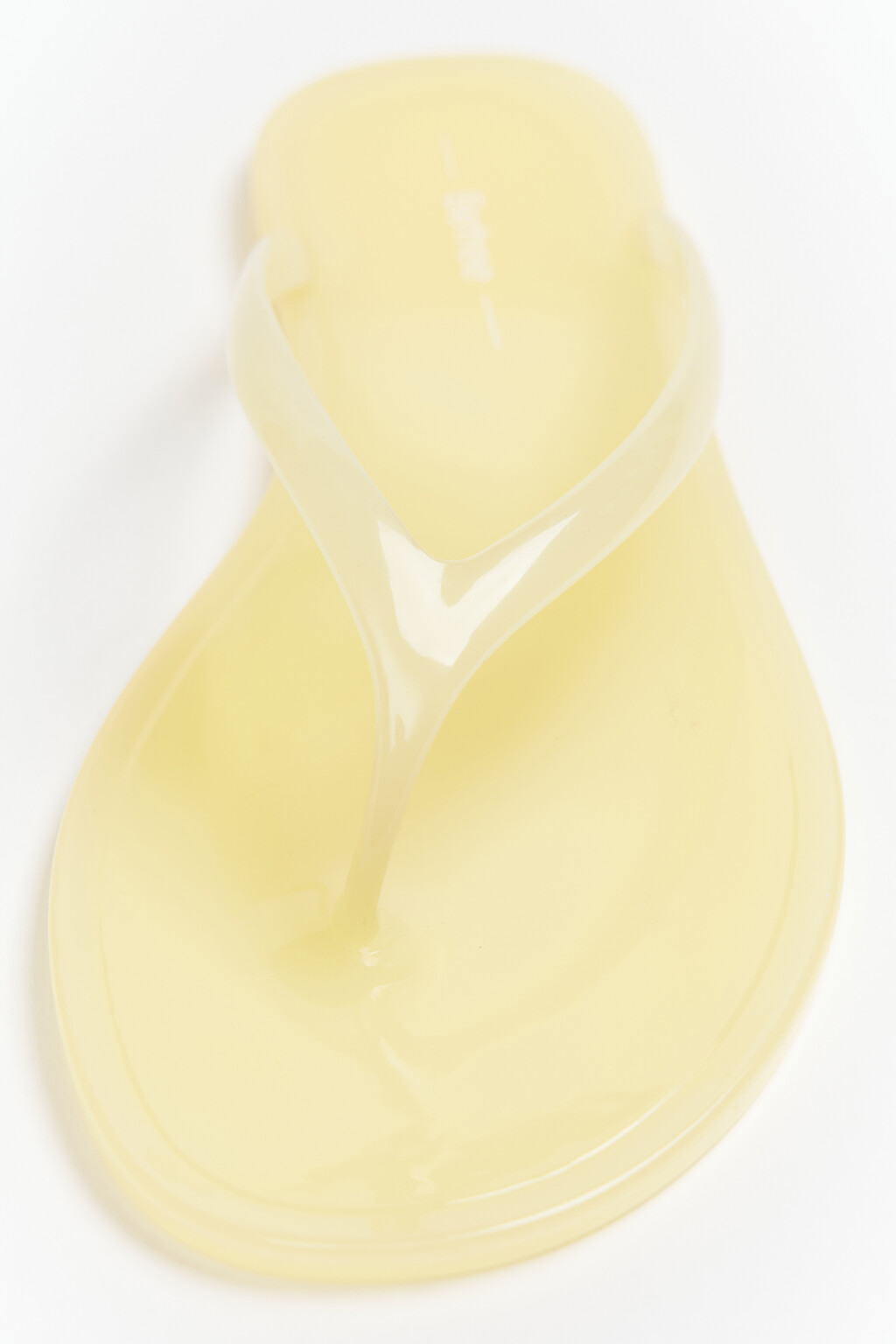 Сабо-вьетнамки глянцевые на плоской подошве - цвет желтый - 3