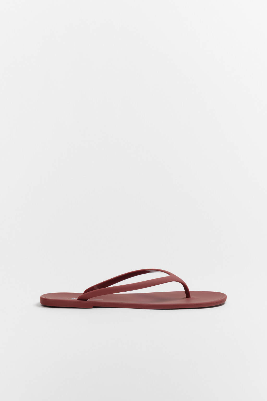 Сабо-вьетнамки матовые на плоской подошве - цвет бордовый - 2