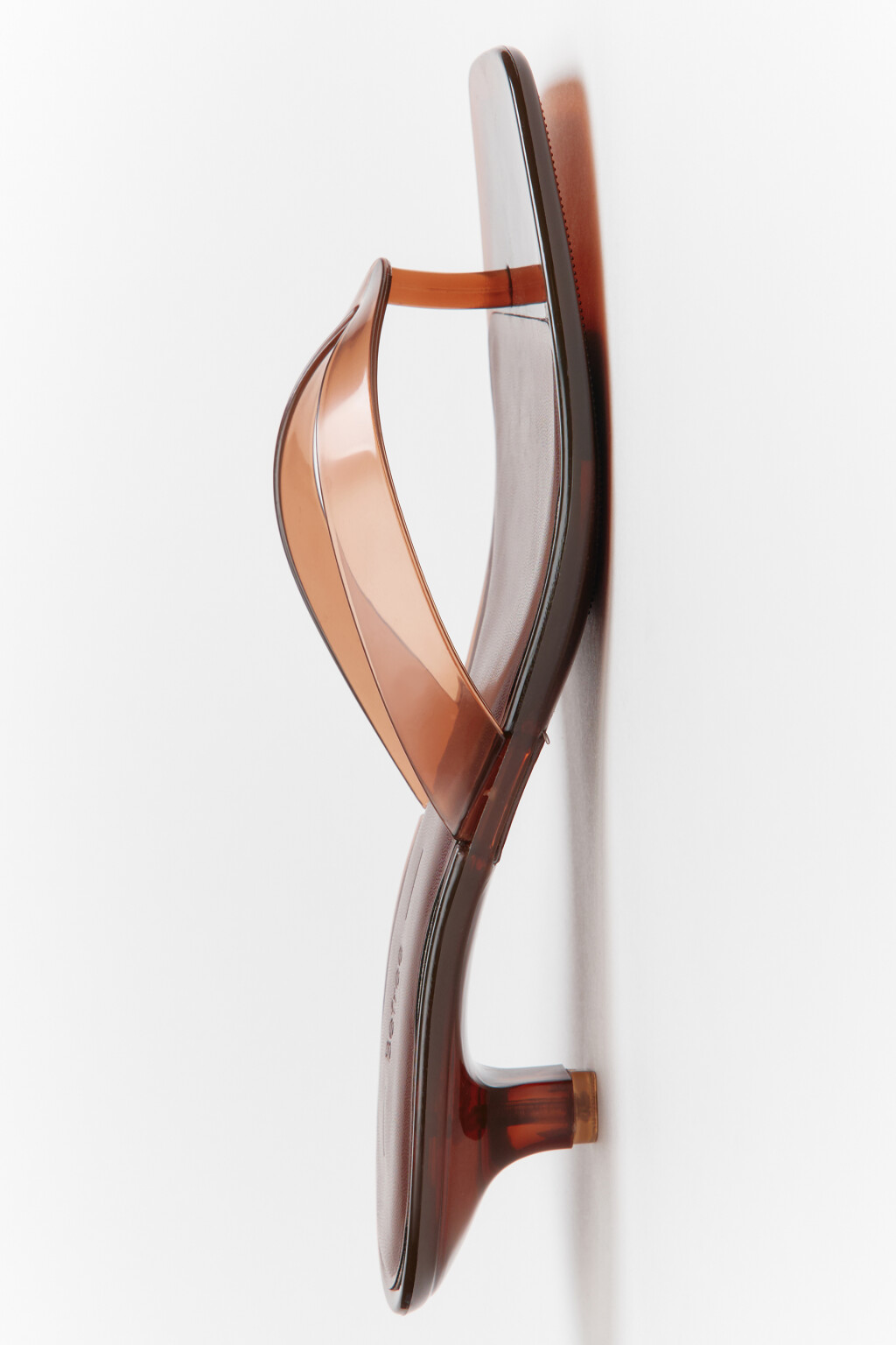 Сабо-вьетнамки прозрачные с квадратным носом на каблуке - цвет коричневый - 5