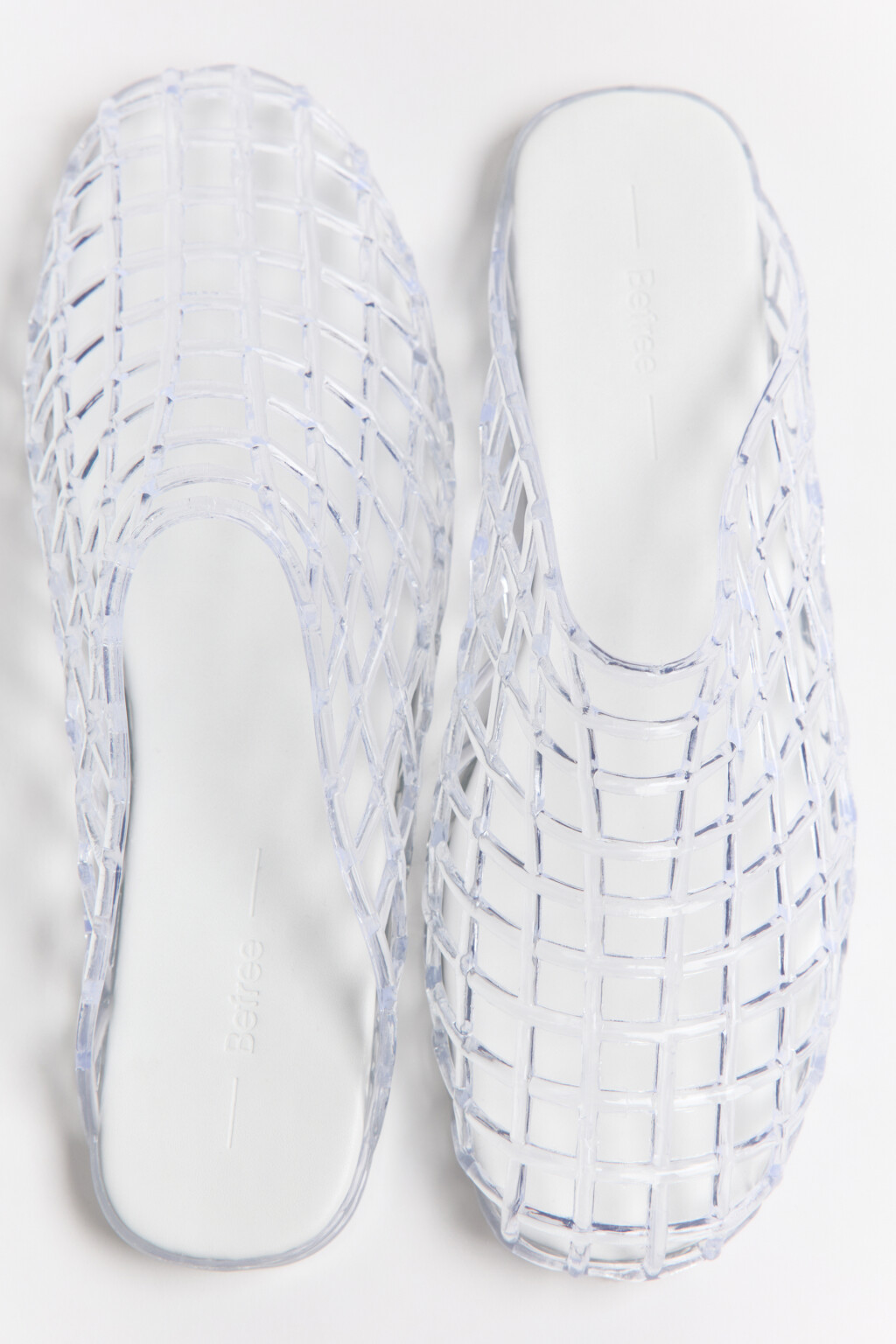 Сабо с верхом из прозрачной сетки - цвет белый - 1