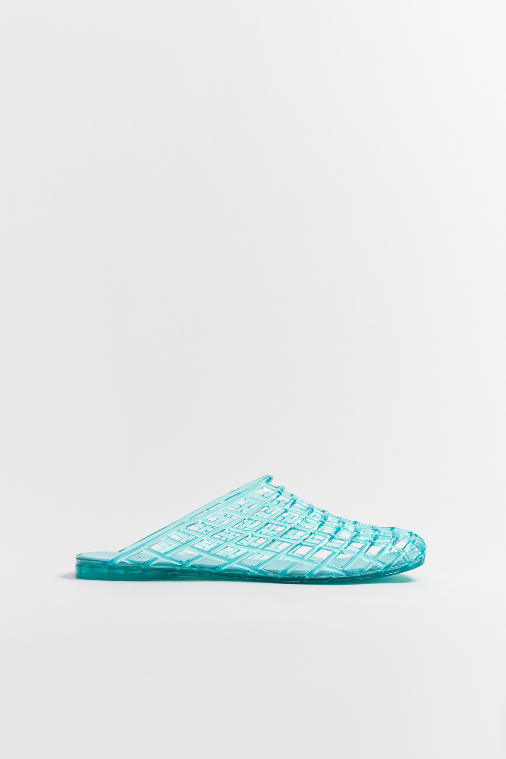 Сабо с верхом из прозрачной сетки - цвет голубой - 1