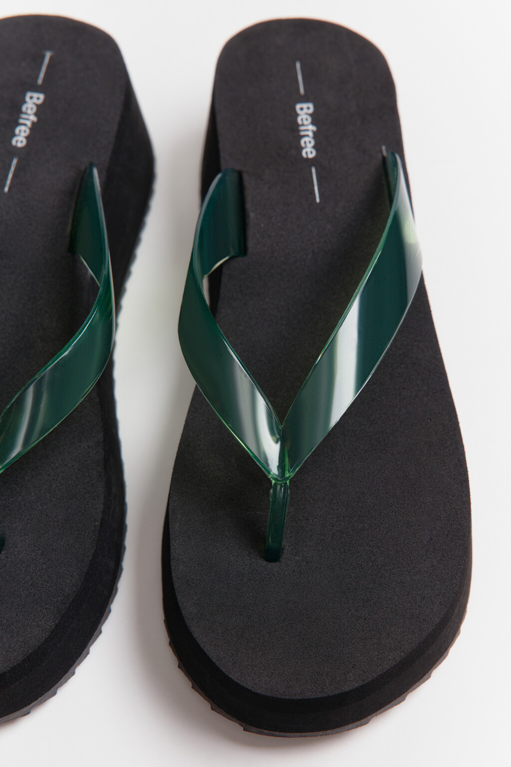 Сабо-вьетнамки на платформе - цвет зеленый - 1