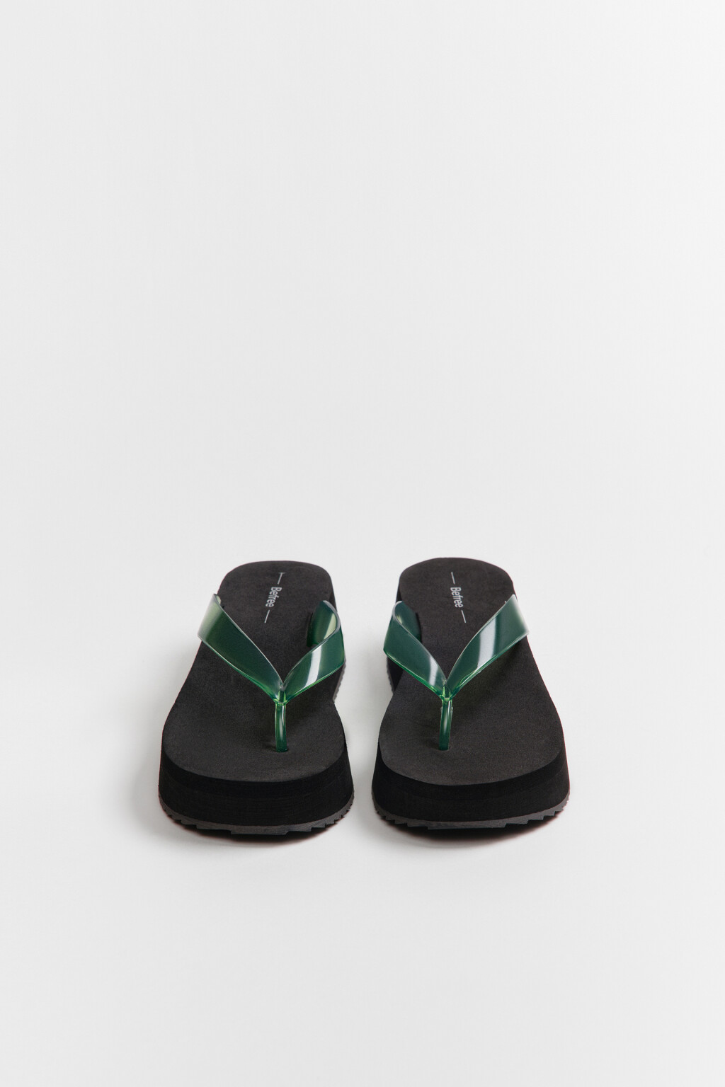 Сабо-вьетнамки на платформе - цвет зеленый - 3