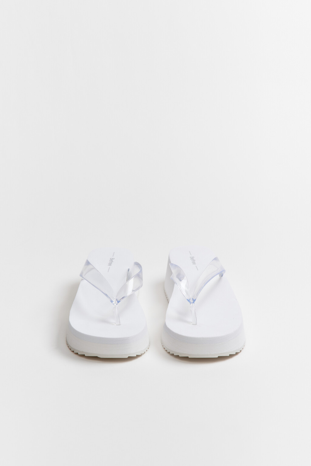 Сабо-вьетнамки на платформе - цвет белый - 3