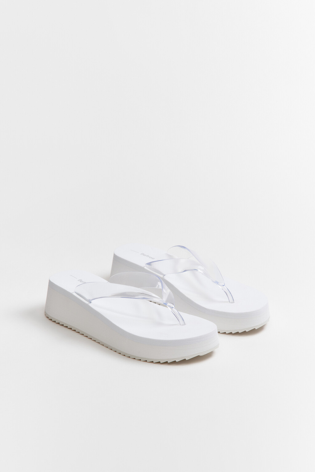 Сабо-вьетнамки на платформе - цвет белый - 4