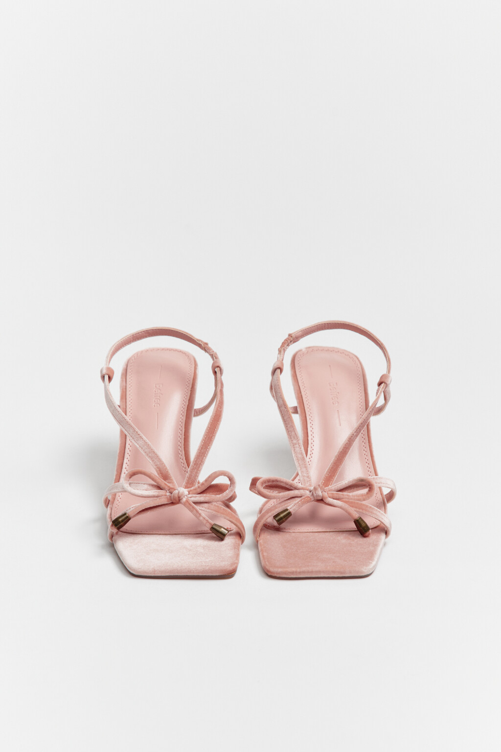 Босоножки с квадратным мысом и бантиком - цвет розовый - 4