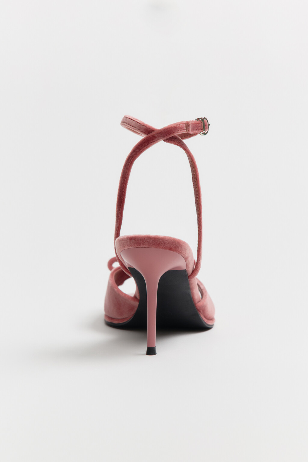 Босоножки бархатные с ремешком на щиколотке и бантиком - цвет розовый - 5