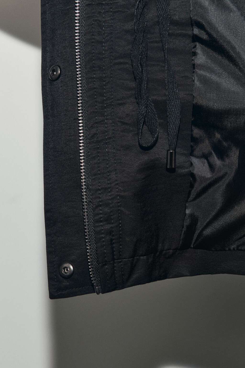 Куртка с воротником-стойкой - цвет черный - 7