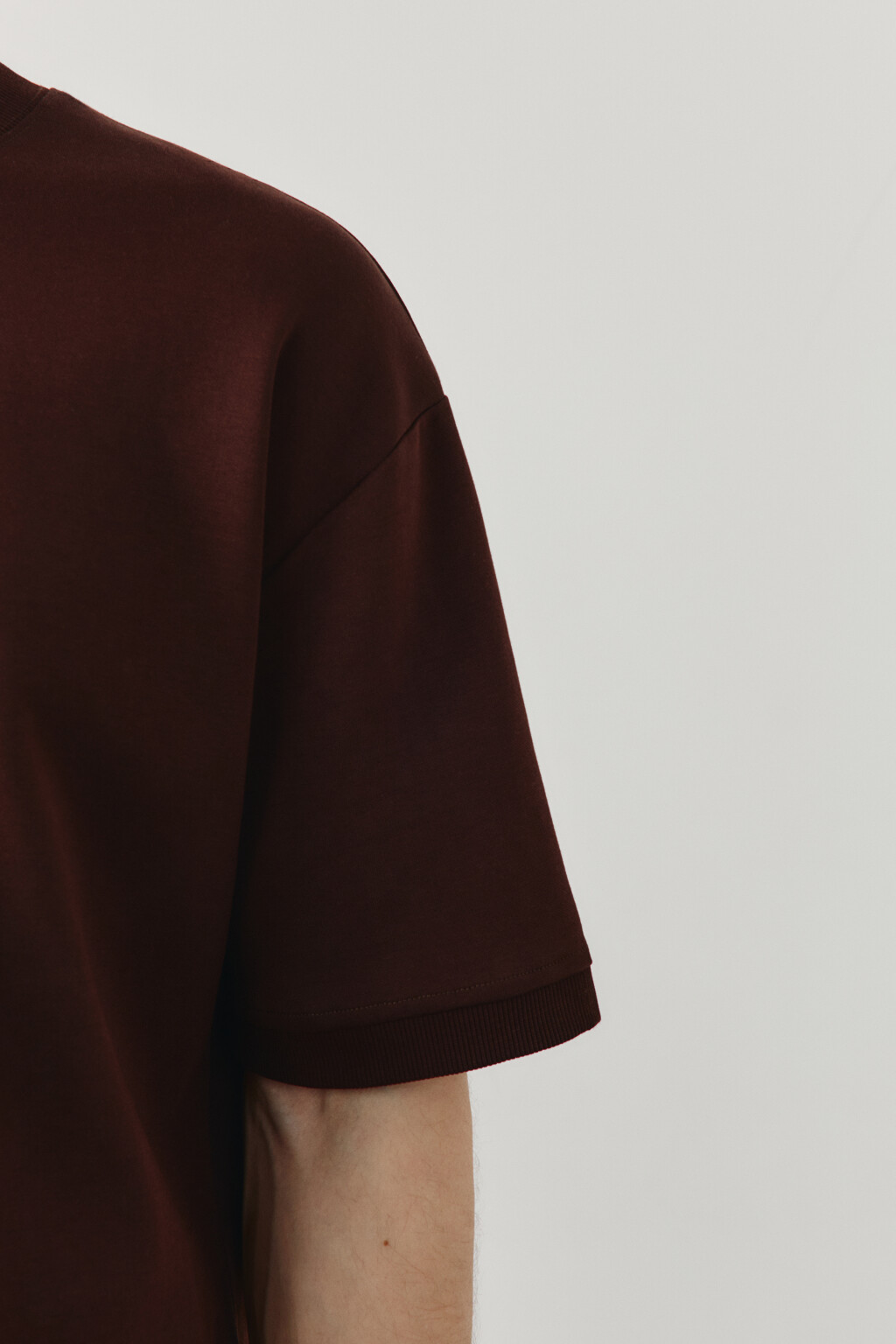 Футболка хлопковая базовая - цвет коричневый - 7