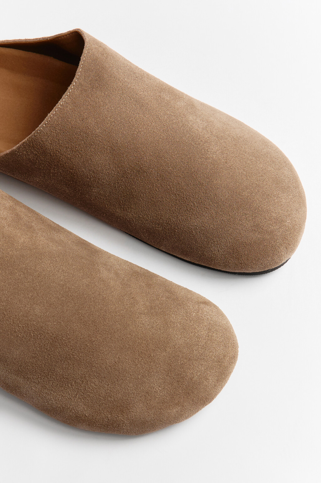 Сабо закрытые замшевые - цвет бежевый - 5