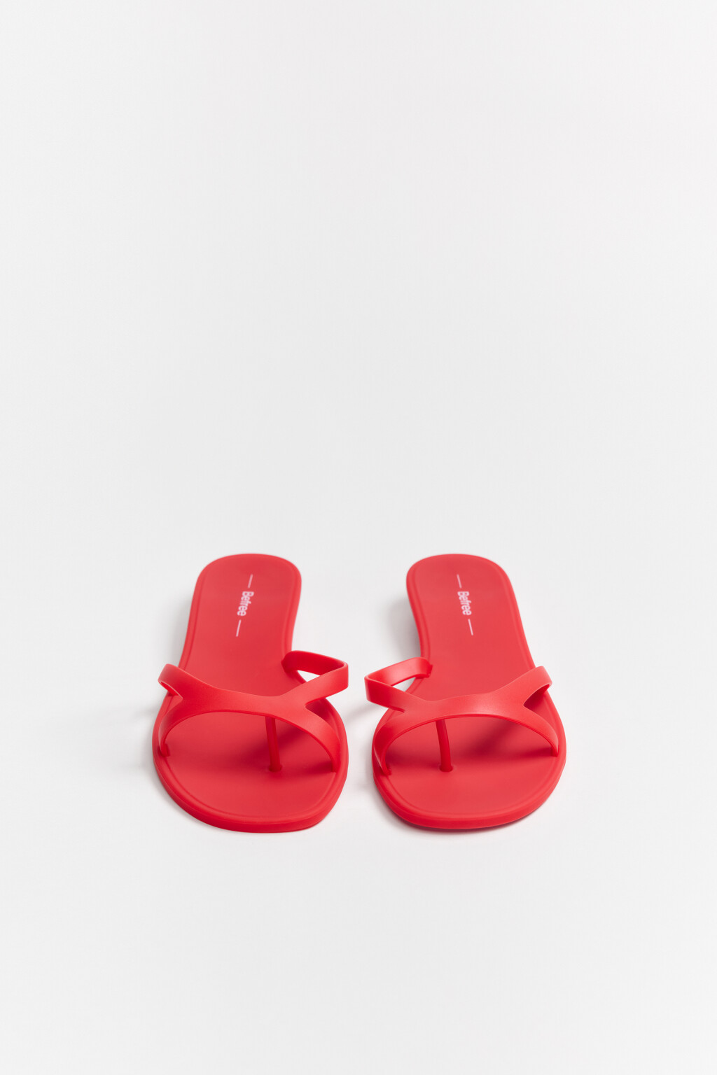 Мюли матовые с перемычкой - цвет красный - 4