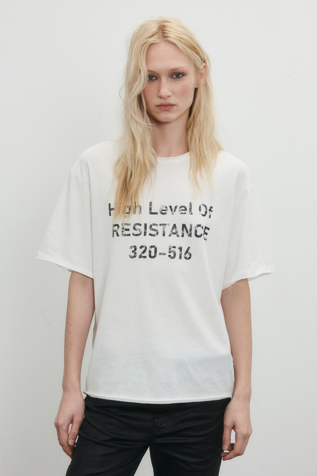 Футболка оверсайз с принтом - цвет белый - 2