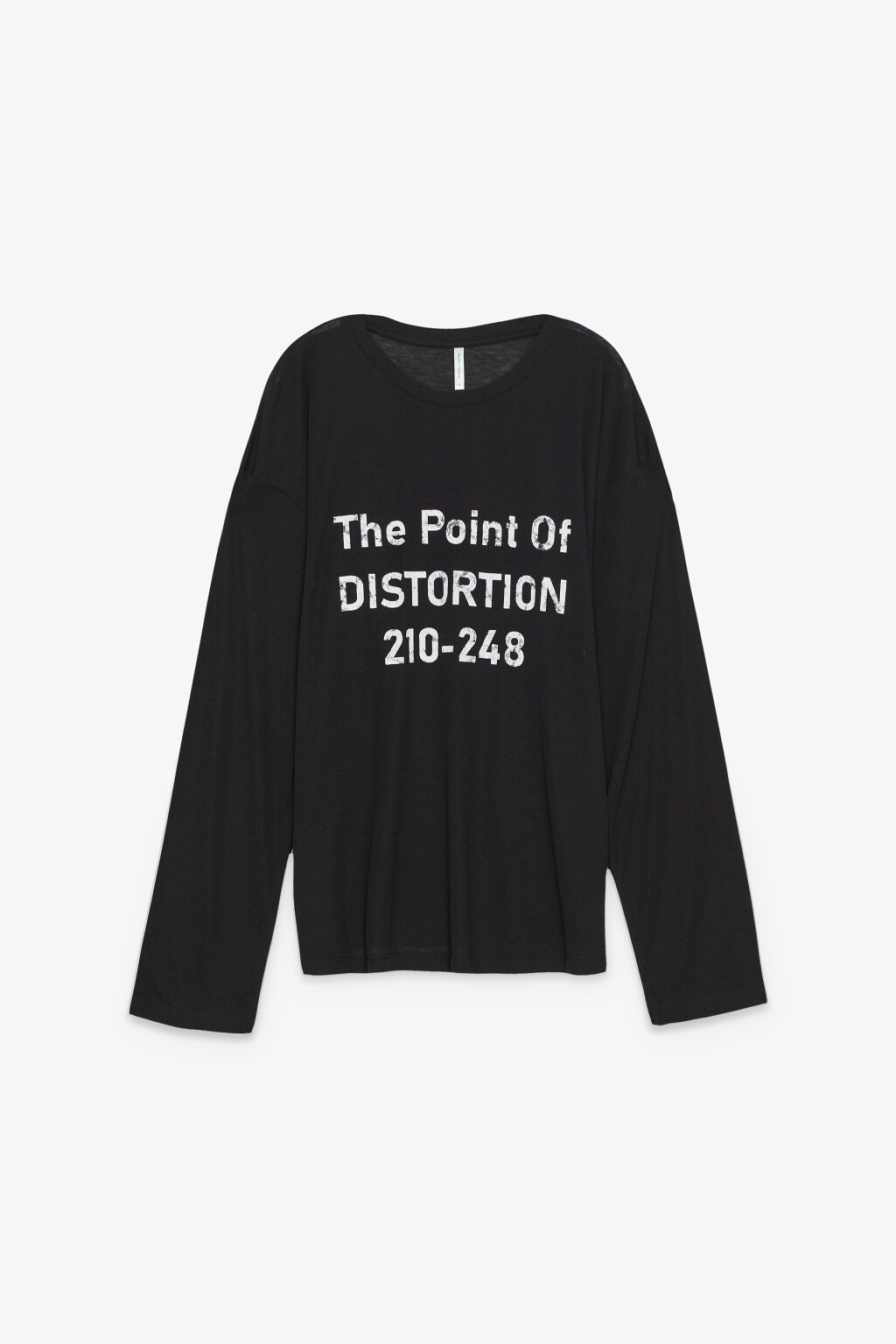 Лонгслив свободный с принтом - цвет черный - 1