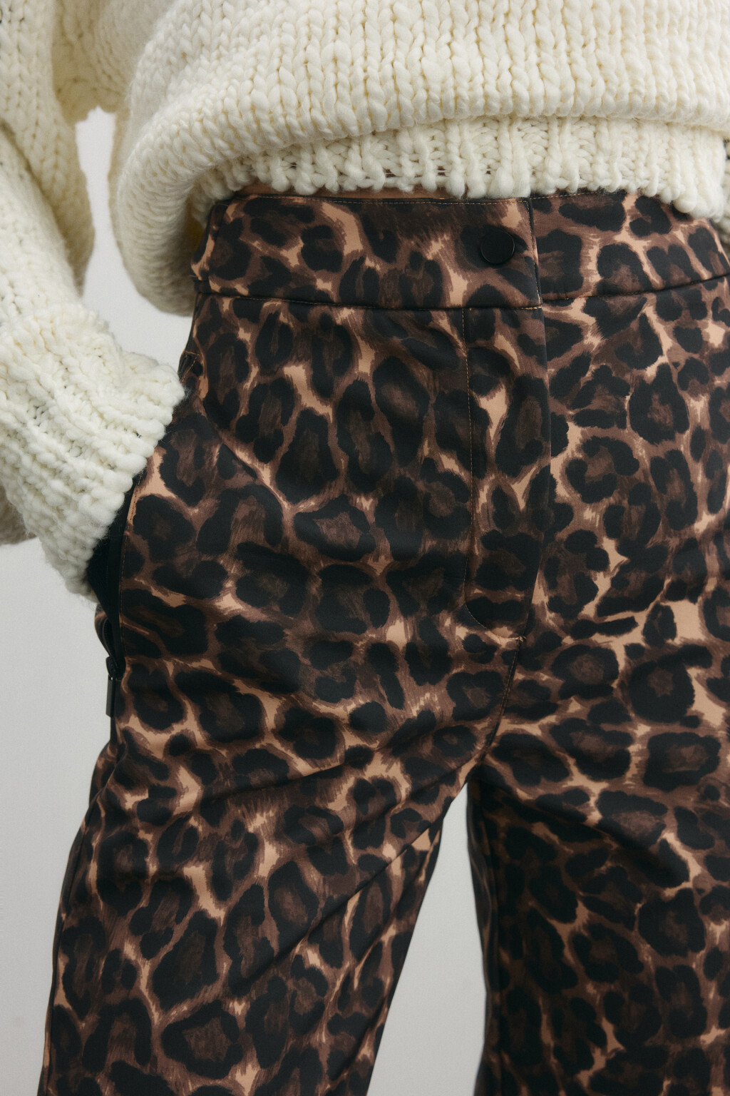 Брюки клеш спортивные утепленные с карманами - цвет мультиколор - 5
