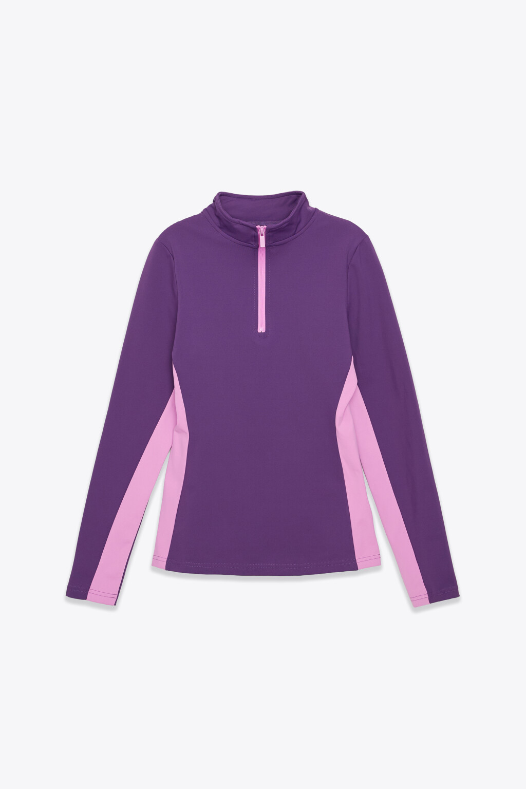 Лонгслив спортивный утепленный с контрастными вставками - цвет фиолетовый - 7