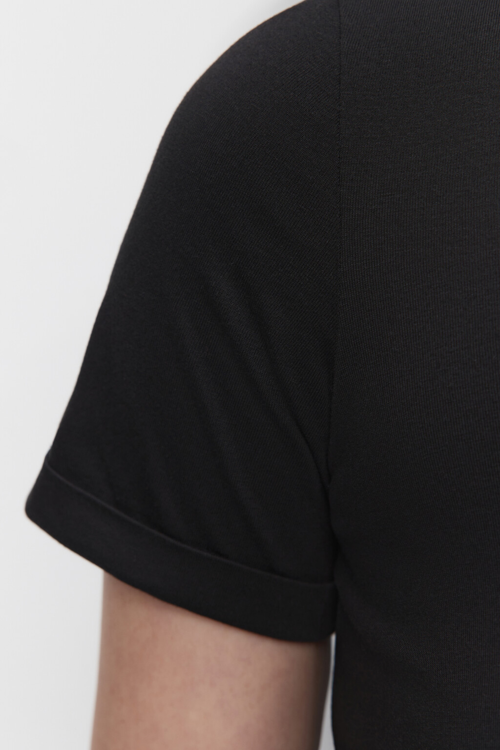 Футболка BOXY хлопковая базовая - цвет черный - 6