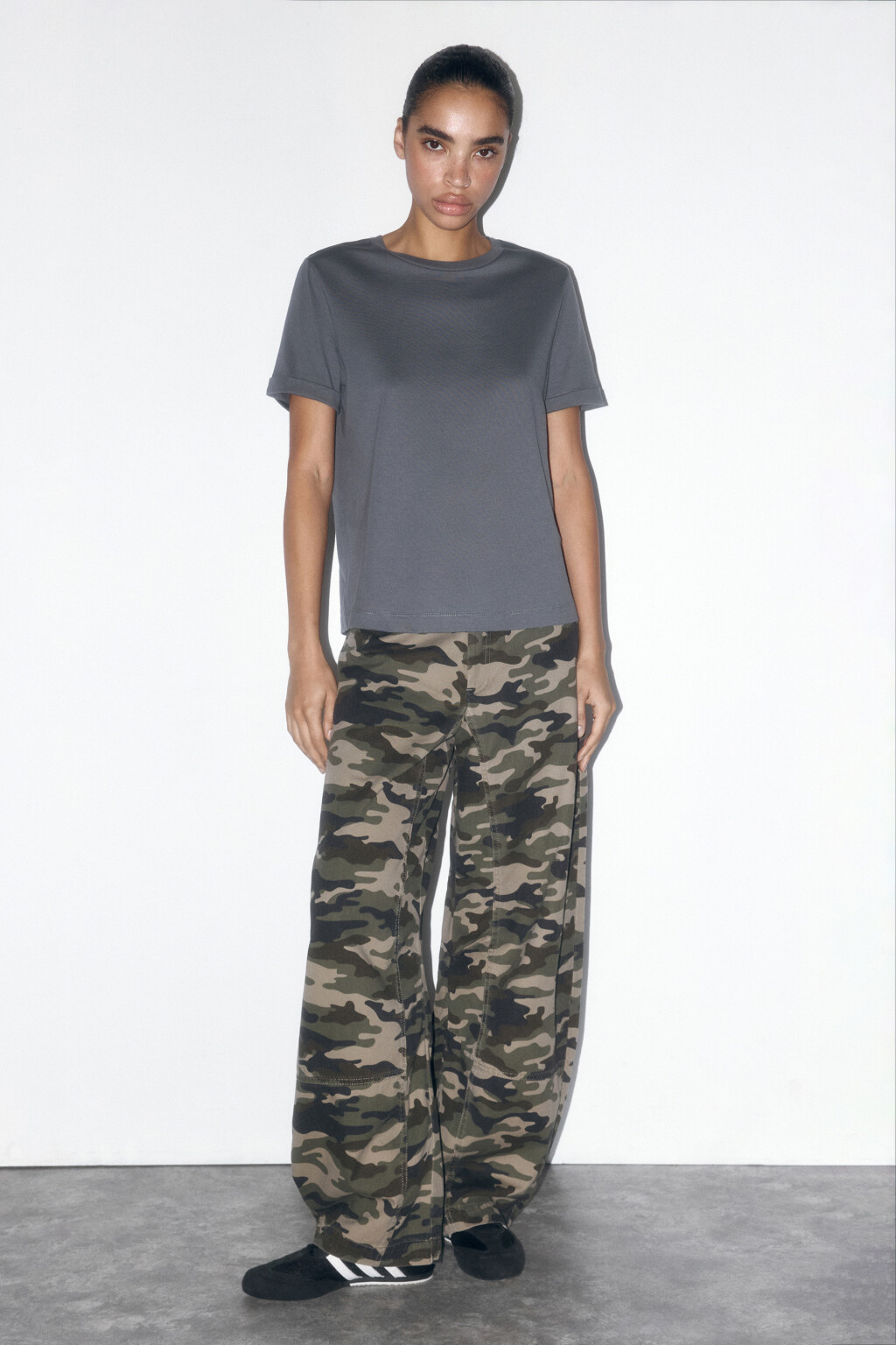 Футболка boxy fit базовая из хлопка - цвет серый - 5