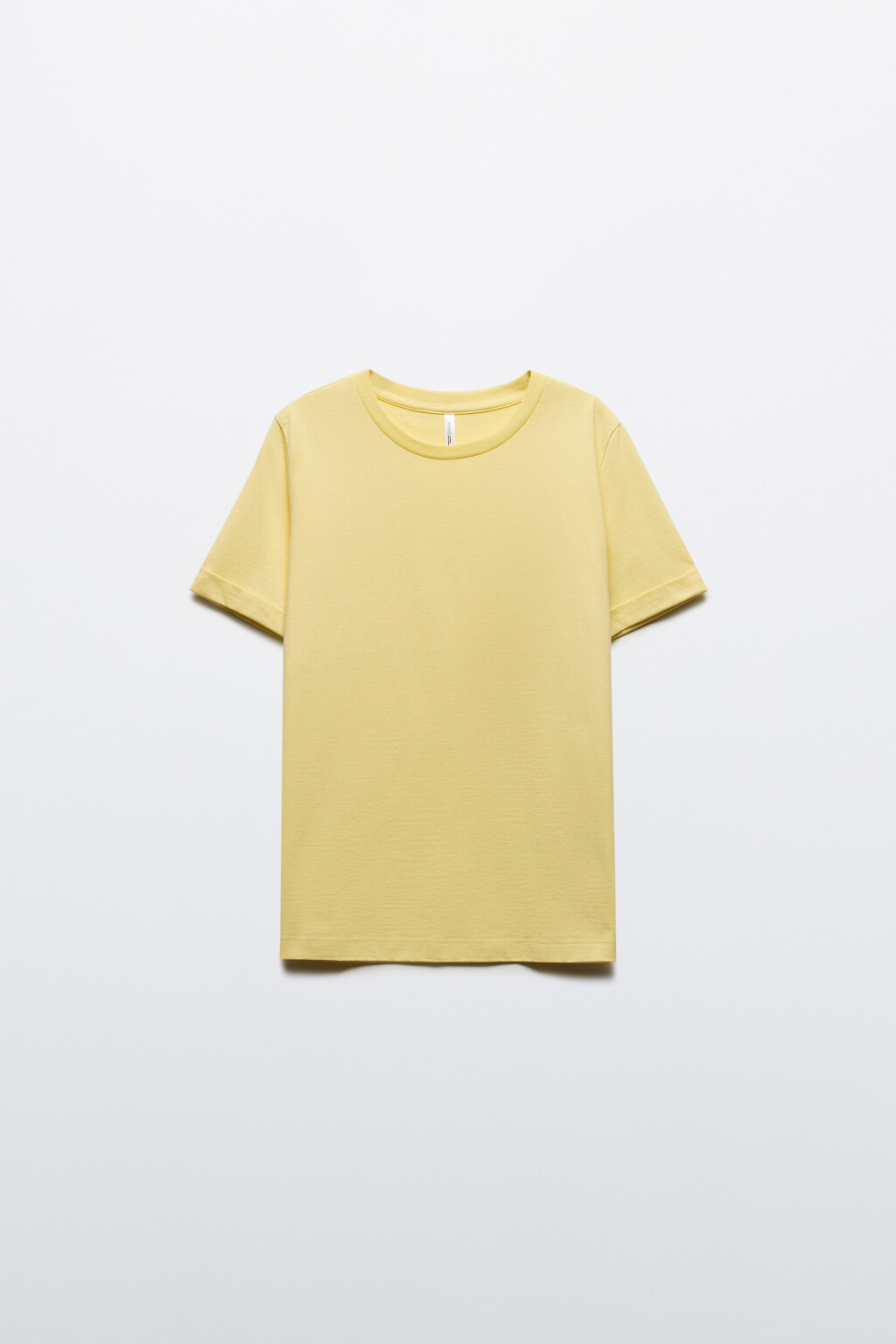 Футболка базовая с подвернутыми рукавами - цвет желтый - 7