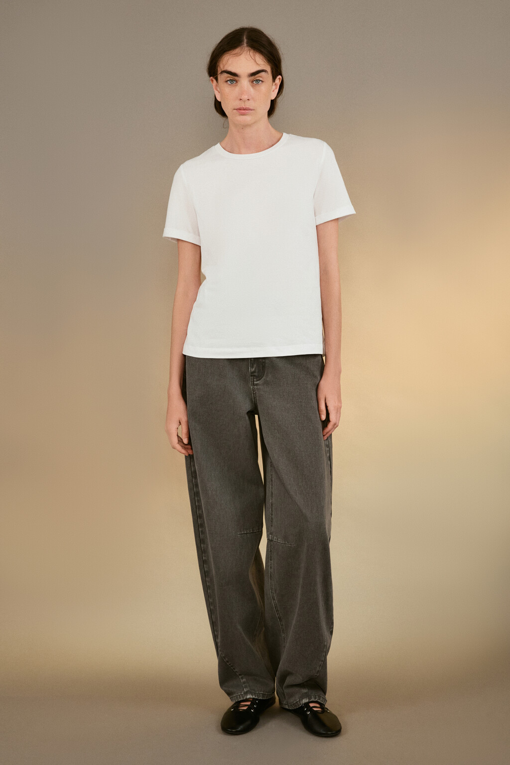 Футболка boxy fit базовая из хлопка - цвет белый - 4