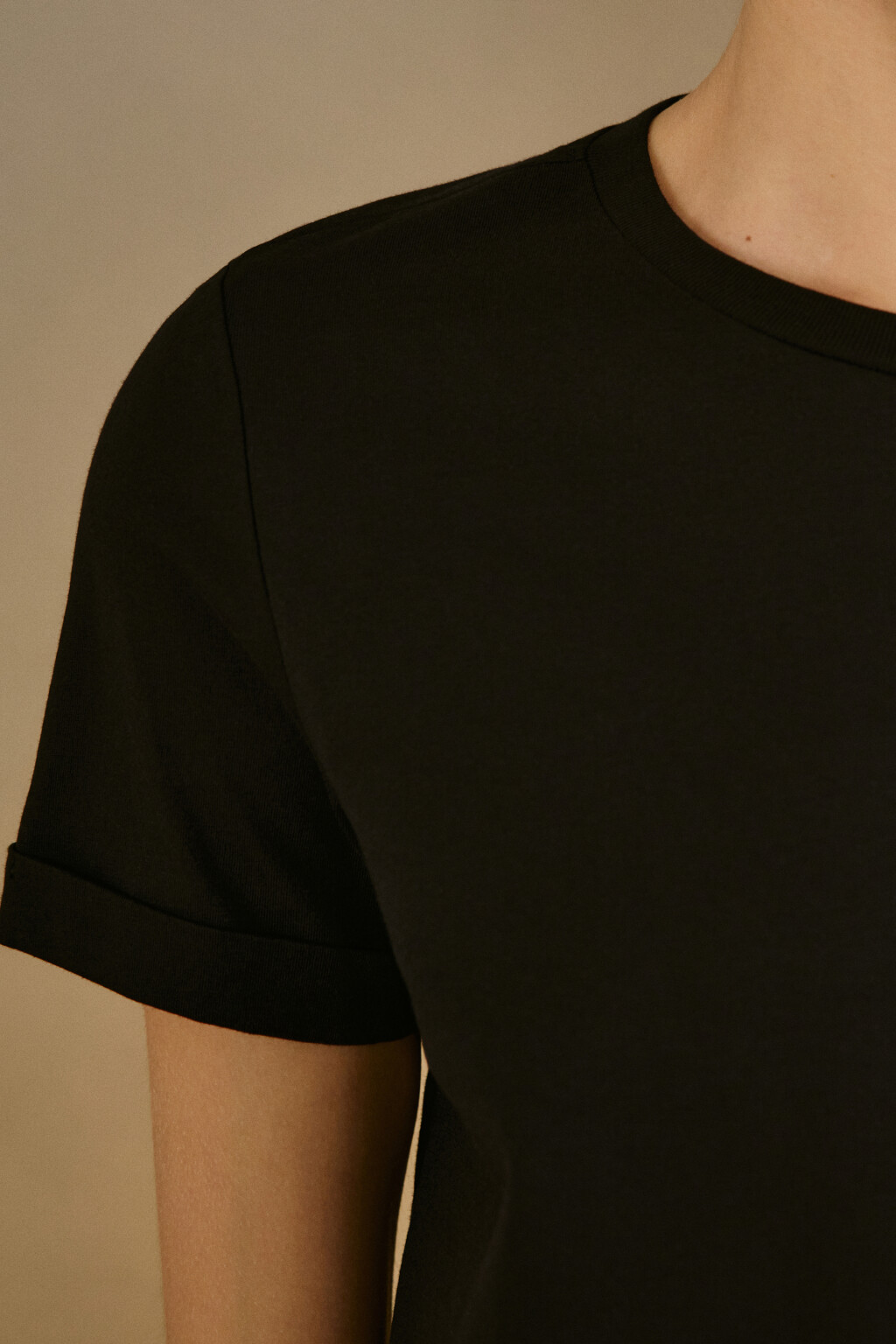 Футболка boxy fit базовая из хлопка - цвет черный - 5