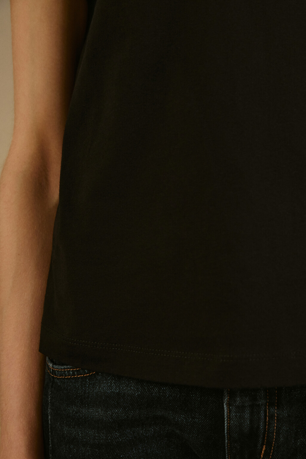 Футболка boxy fit базовая из хлопка - цвет черный - 6