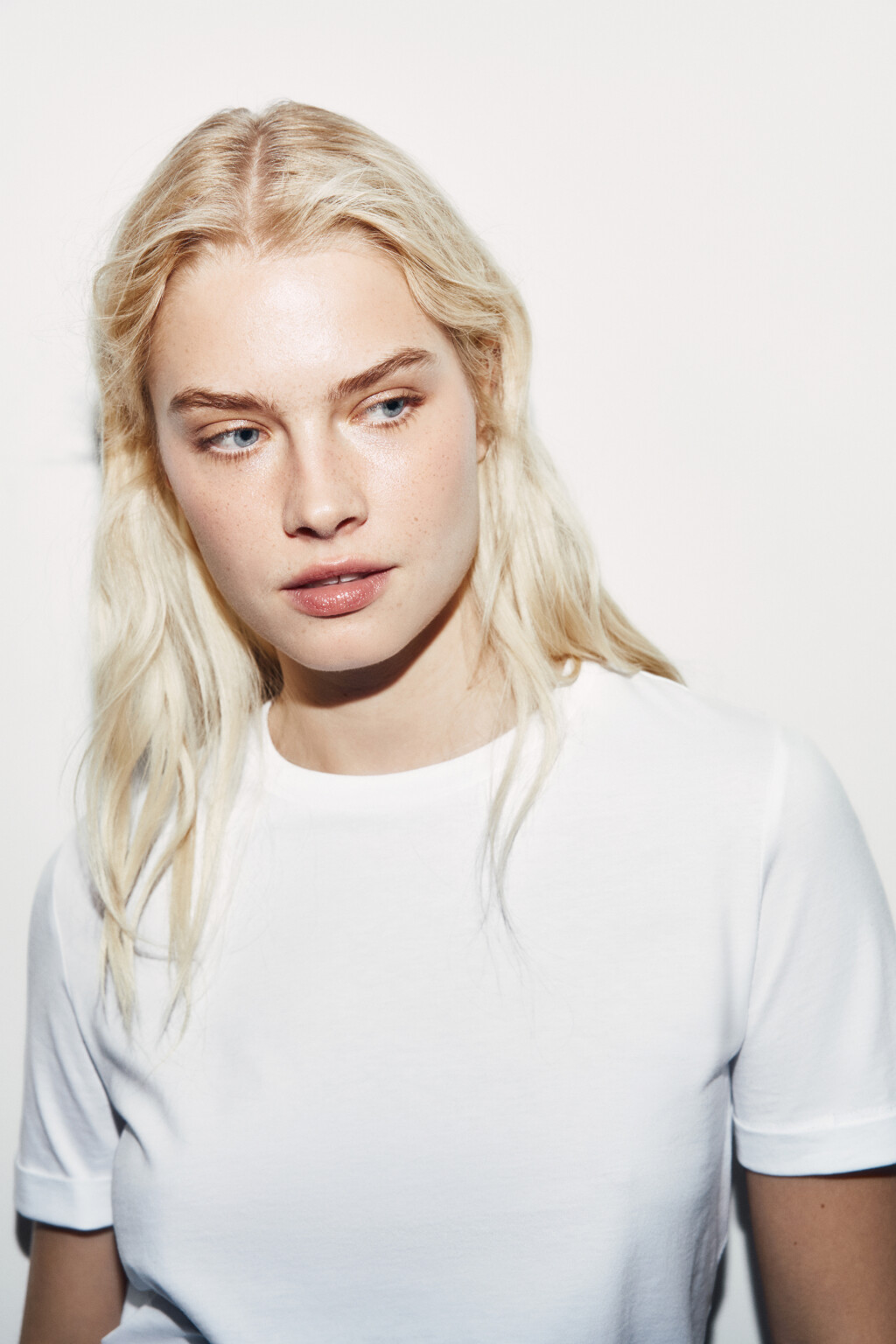 Футболка короткая базовая из хлопка - цвет белый - 7