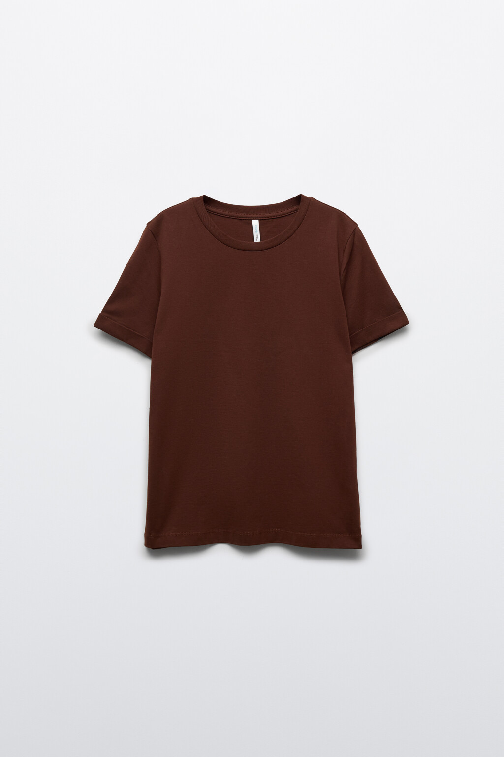 Футболка короткая базовая из хлопка - цвет коричневый - 7