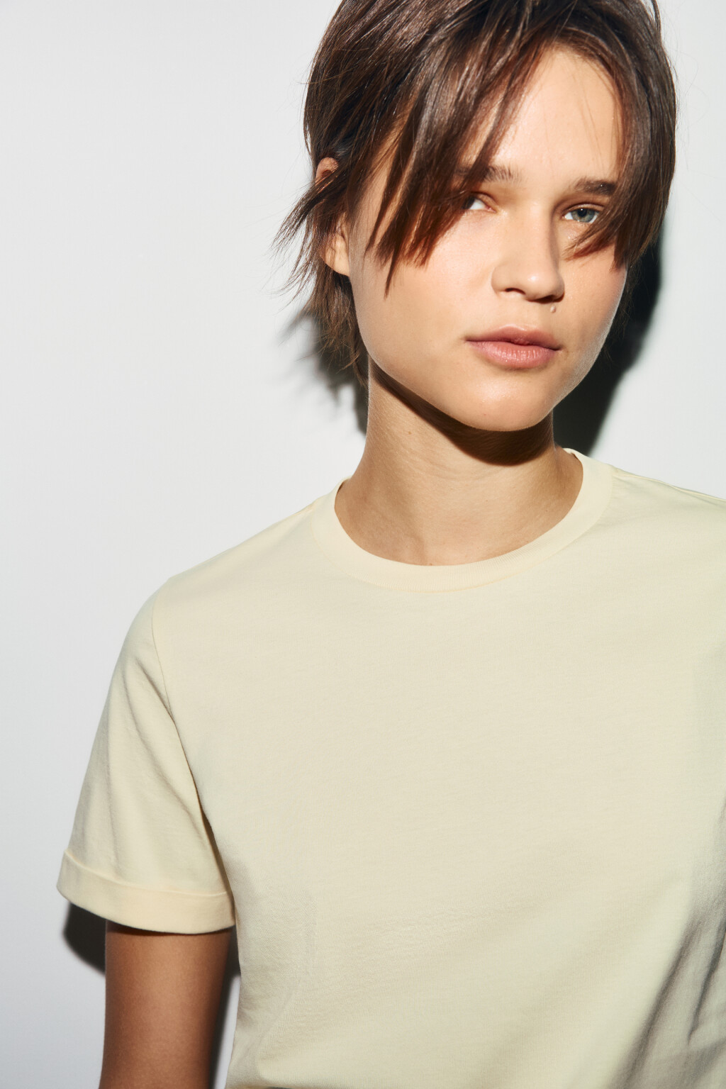 Футболка короткая базовая из хлопка - цвет желтый - 5