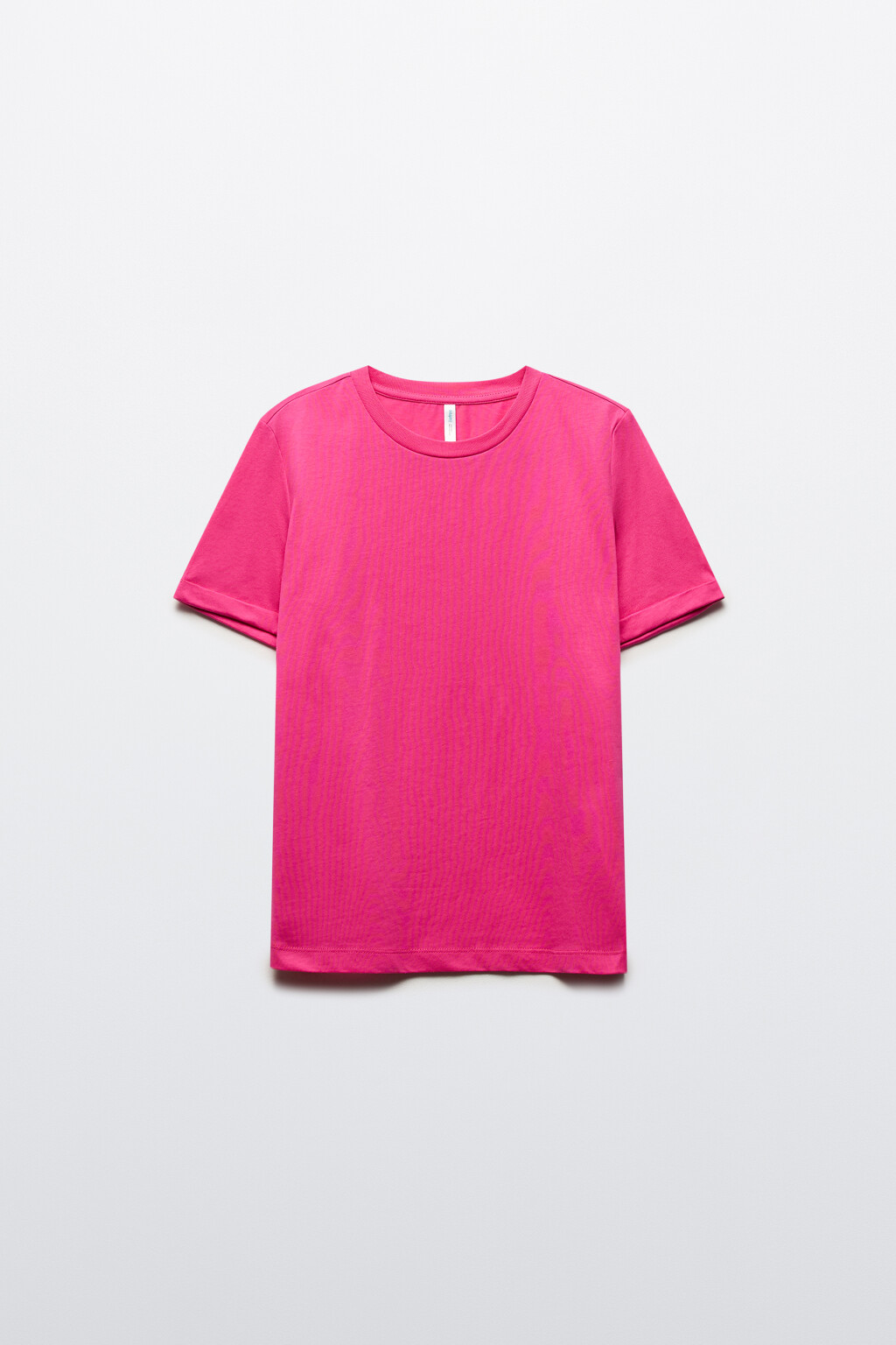 Футболка базовая с подвернутыми рукавами - цвет розовый - 8