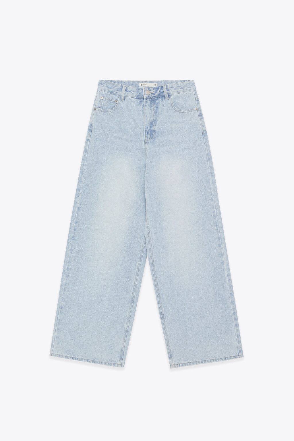 Джинсы багги со средней посадкой - цвет голубой - 1