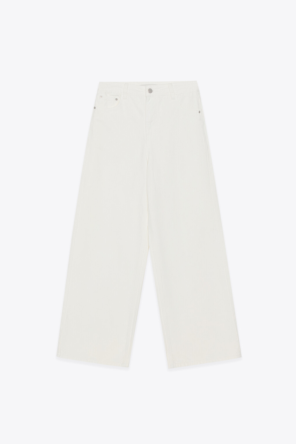 Джинсы багги со средней посадкой - цвет белый - 1