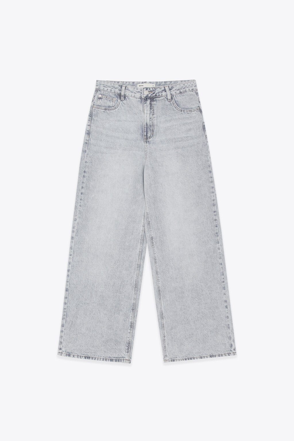 Джинсы багги со средней посадкой - цвет серый - 1