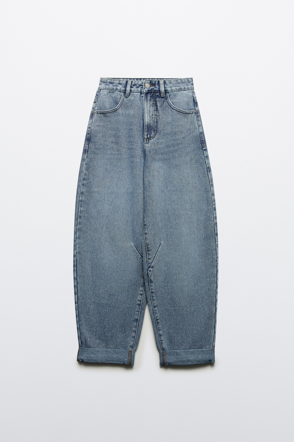 Джинсы barrel fit с высокой посадкой - цвет голубой - 8