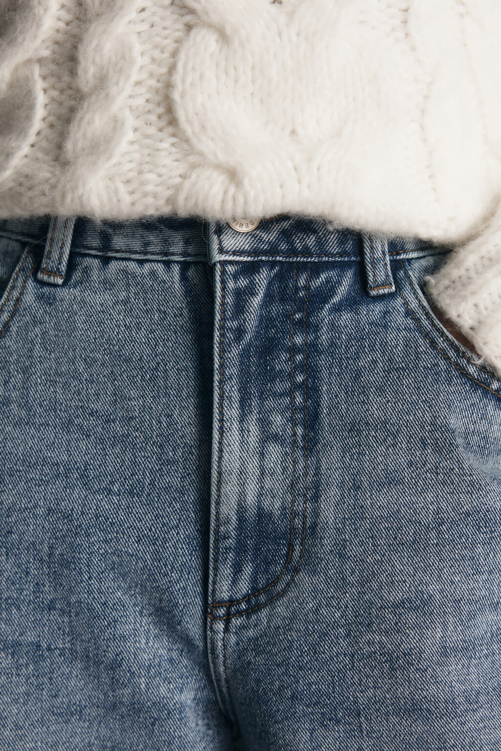 Джинсы barrel fit с высокой посадкой - цвет голубой - 6